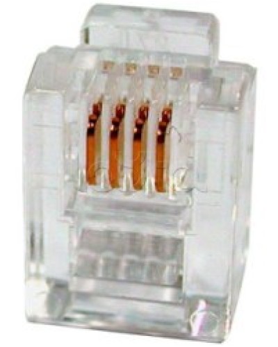 Разъем телефонный RJ11 (6P4C) Cabeus в Воронеже Коннекторы и разъемы Pintop.ru