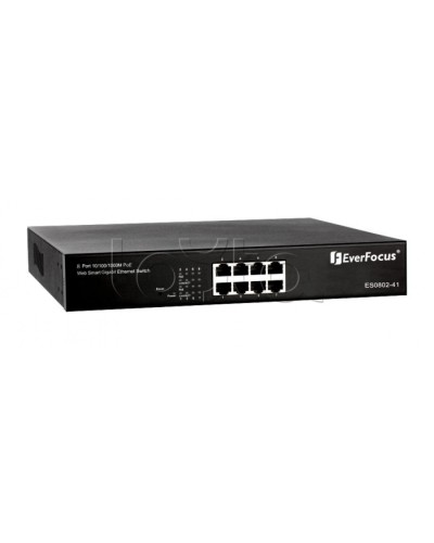 Коммутатор PoE 8-портовый EverFocus ES0802-41 в Норильске Коммутаторы Pintop.ru
